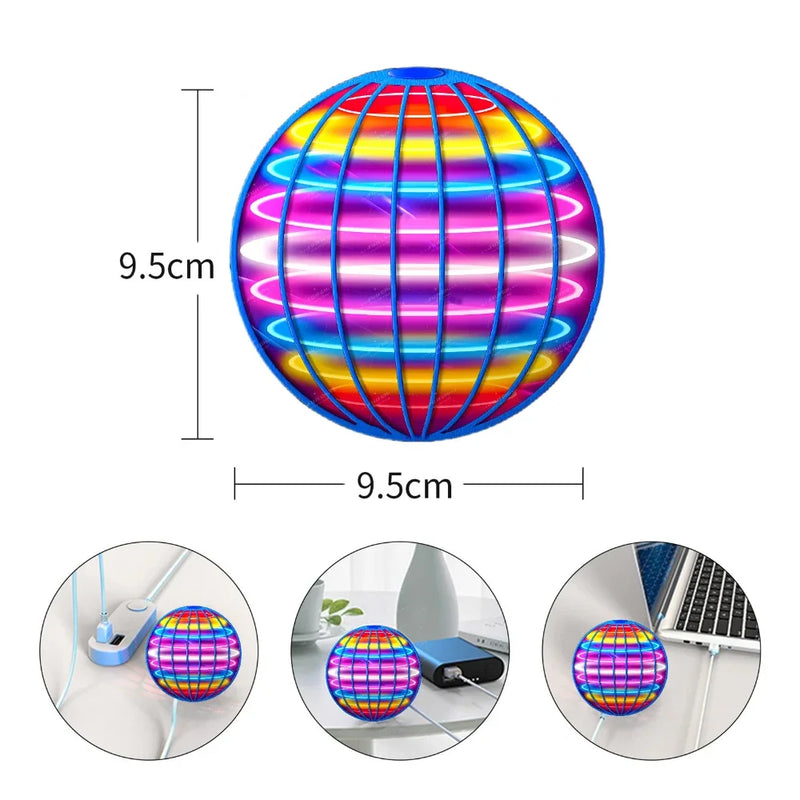 Bumerangue de bola voadora com luzes LED